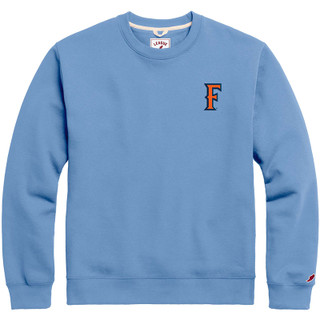 League "F" Embroidered Fleece Crew - Light Blue